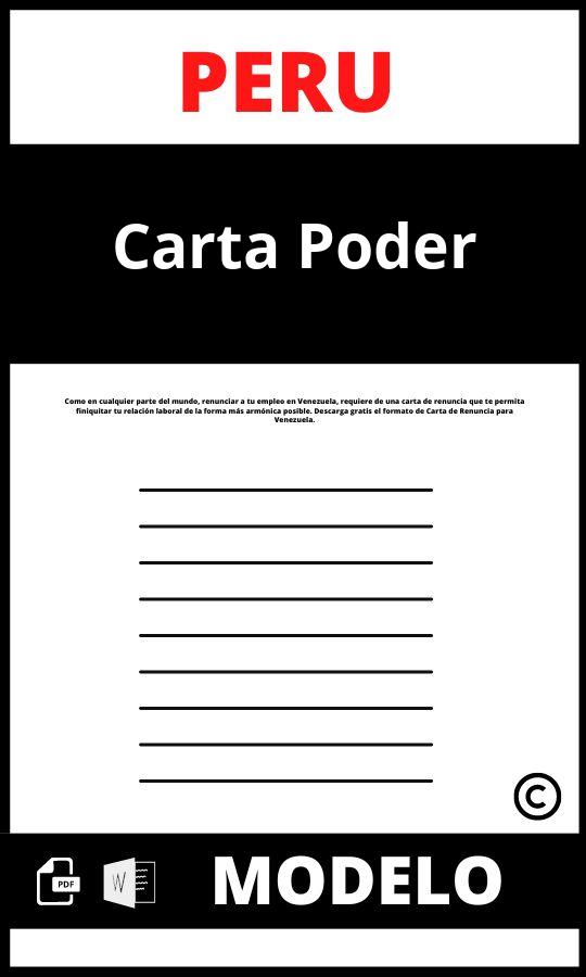 Modelo de carta poder