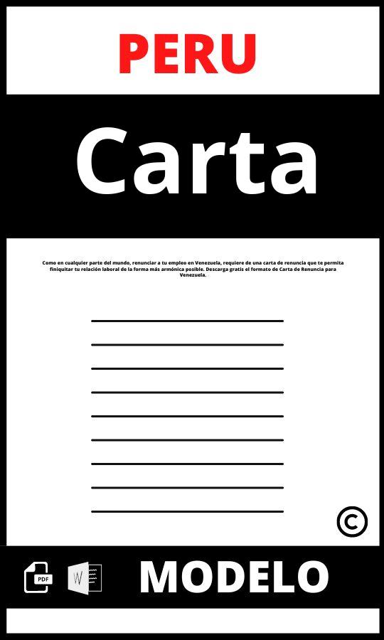 Modelo de carta