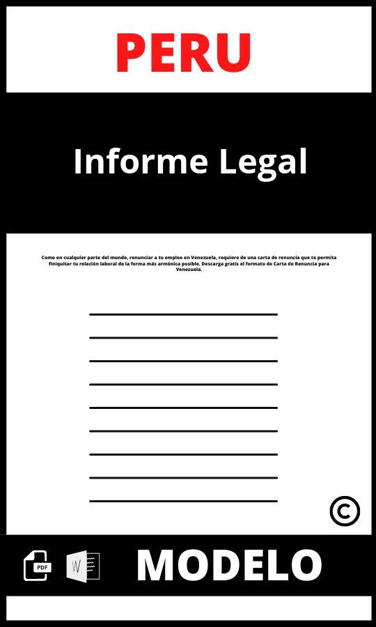 Modelo de informe legal