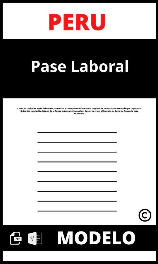 Modelo de pase laboral