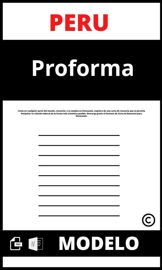 Modelo de proforma